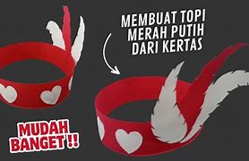 Contoh Gambar Topi Merah Putih